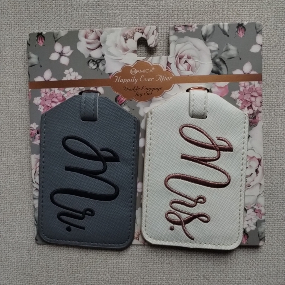 Miamica Double Luggage tag Set Mr. & Mrs